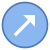 Circled Up Right icon