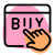 Buy products online on a web browser icon