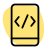 Html or other programming access on a smartphone icon