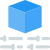 Off-set dimension tolerance of a three dimensional cubic shape icon