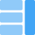 Right column bar box template design layout icon