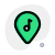 Location of a music bar on the map icon