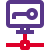 Server network connected to internet is been locked icon