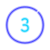 Circled 3 C icon