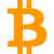 BTC, Bitcoin cryptocurrency electronic cash logotype layout icon