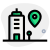 Corporate office location pin point logotype layout icon