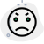 Angry expression with open mouth chat emoticon icon