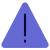 Triangular signboard with exclamation mark signal warning icon