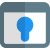 Web lock key hole as a concept of secure web browser icon