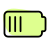 Medium battery power level indication isolated on a white background icon