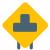 T Road top connected intersection road signal icon