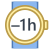 Minus 1 Hour icon