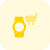 Shopping made easy on smartwatch with trolley logotype icon