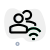 Wireless internet router key shared with multiple users in a group icon