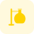 Erlenmeyer setup apparatus isolated on a white background icon