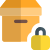 Delivery Box with the protection of padlock icon