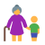 abuela con un niño icon