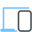 노트북과 휴대폰 icon