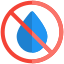 No liquid items to be stored in a luggage bag sign icon