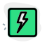 Electricity substation with a thunderbolt logotype icon