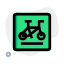 School trespassing especially kids bike road signal icon