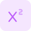 Superscript tool for denoting formulas in mathematical expression icon