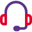 Professional headphones for telecalling another chat support device icon