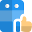 Modern server component with thumbs up gesture icon