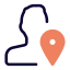 Online location of a user working golbally icon