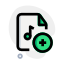 Adding the music into the playlist file icon
