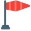 외부 바람 표시 양말 공기 흐름 방향 공항 색상 탈 부활 icon