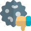 Virus negative feedback isolated on a white background icon