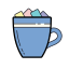 Heiße Schokolade mit Marshmallows icon