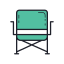 Chaise de camping icon