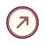 Circled Up Right icon