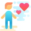 man falling in love icon