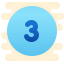 Circled 3 icon