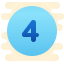 Circled 4 icon