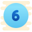 6 en círculo icon