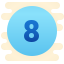 Circled 8 icon