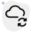 Reload and syncing loop arrows on a cloud server icon