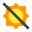 Non esporre alla luce solare icon