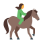 Mujer en un caballo icon