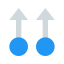 2 本指で上にスワイプ icon