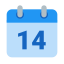 Calendar 14 icon