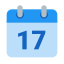 Calendar 17 icon