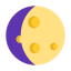 Lune gibbeuse croissante icon