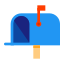 Открытый почтовый ящик, флаг поднят icon