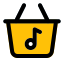 Online music store digitally stored Interface layout icon