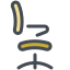 scrivania-sedia-vista laterale icon